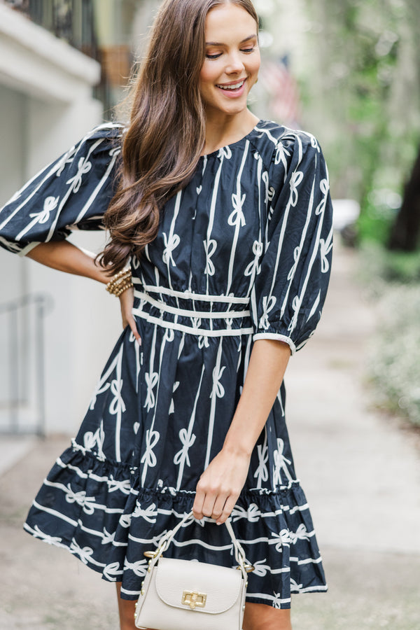 linny bow print mini dress LoveShackFancy