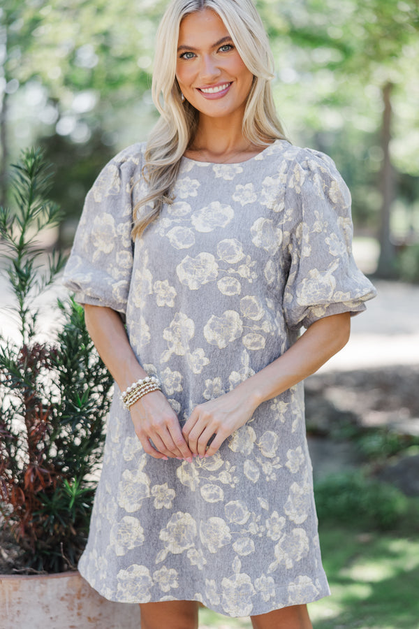 Know What You Want Gray Floral Dress, Small - The Mint Julep Boutique | Women's Boutique Clothing Know What You Want Gray Floral Dress, Small - The Mint Julep Boutique | Women's Boutique Clothing