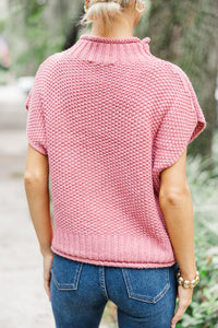 Return To You Marsala Short Sleeve Sweater