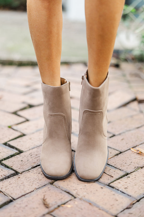 The Right Time Taupe Booties