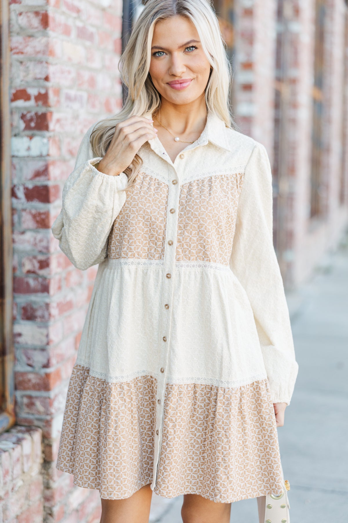 It's All A Game Cream Colorblock Dress – Shop the Mint