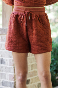 On Your Level Brick Red Quilted Set