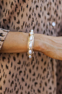 Get Over It Gold Pearl Studded Bracelet