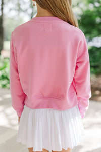 Girls: Electric Joy Pink Graphic Sweatshirt