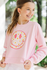 Girls: Flower Child Light Pink Graphic Sweatshirt