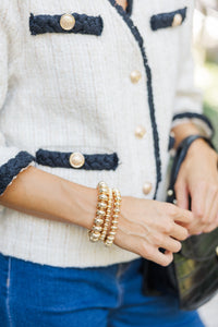 Show You Off Gold Beaded Bracelet Set