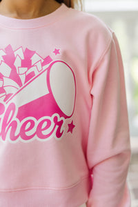 Girls: Cheer Girl Light Pink Graphic Sweatshirt