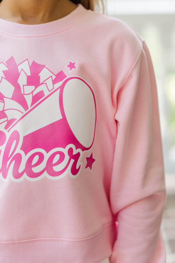 Girls: Cheer Girl Light Pink Graphic Sweatshirt