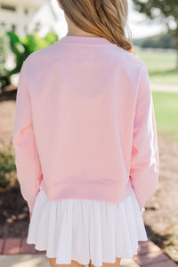 Girls: Cheer Girl Light Pink Graphic Sweatshirt