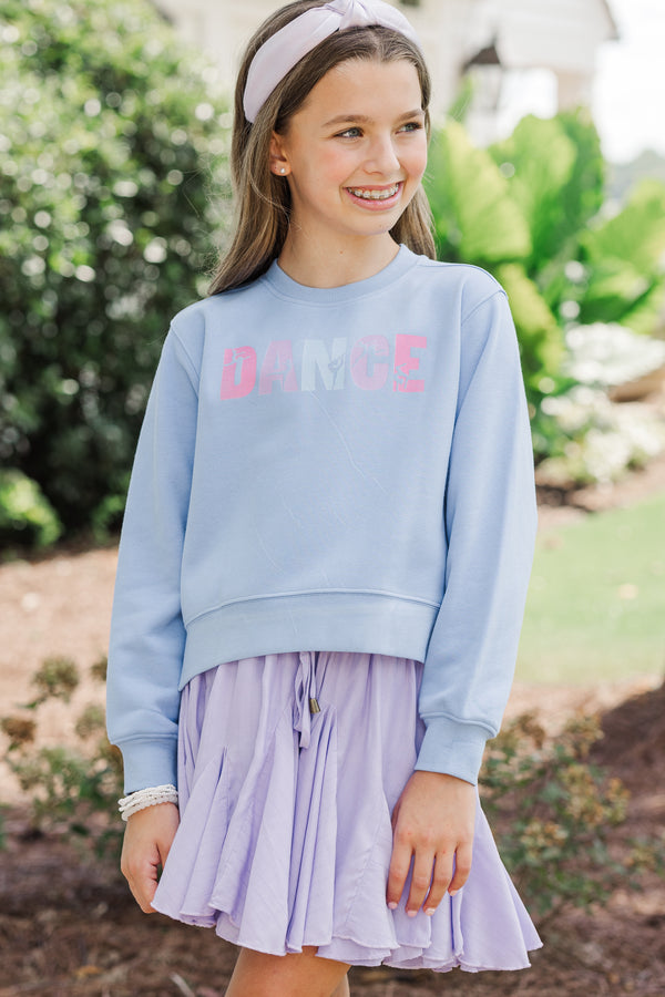 Girls: Just Dance Blue Graphic Sweatshirt