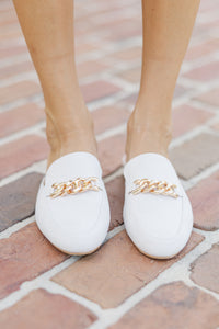 Keep Holding On Cream Chain Mules