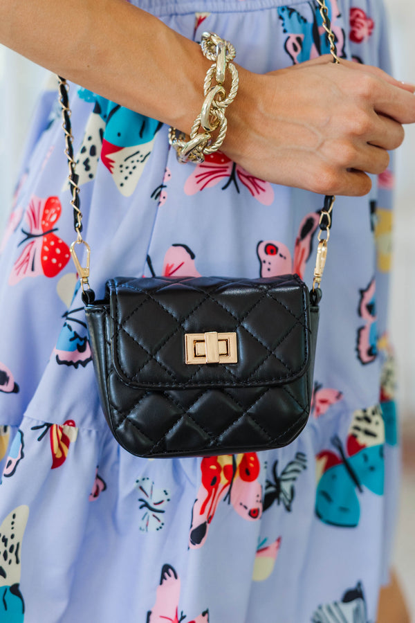 Feeling Lucky Black Purse
