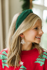 Girls: Festive Feelings Gold Christmas Tree Earrings