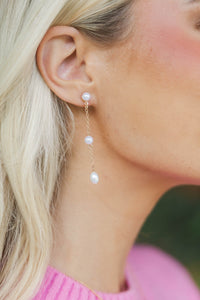 It's All Love White Earrings