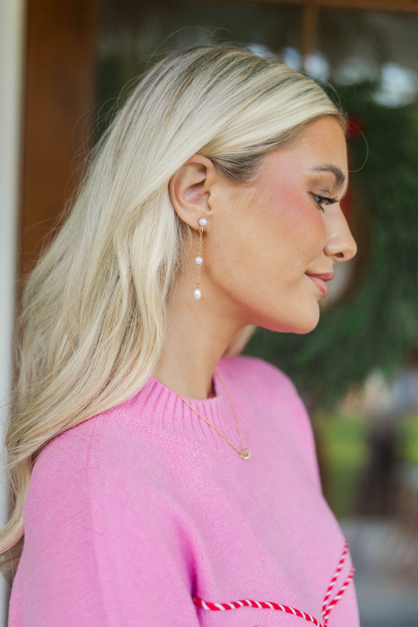 It's All Love White Earrings