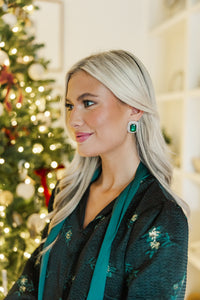 Live For Luxe Emerald Green Stud Earrings