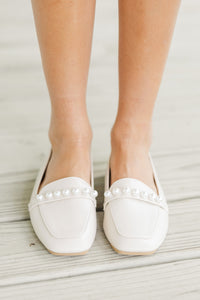 Always Welcome Cream Pearl Flats