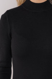 See It Through Black Ribbed Top