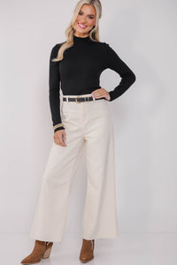 See It Through Black Ribbed Top