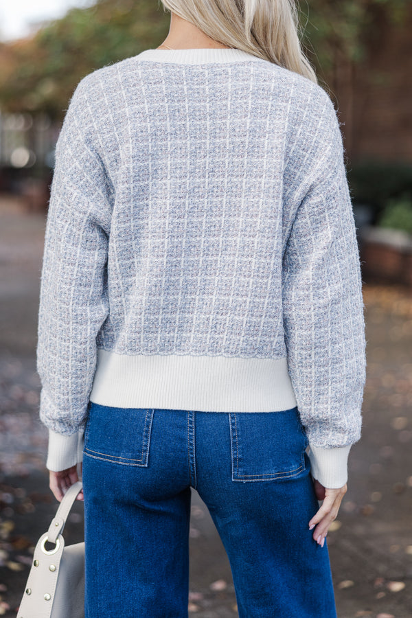 Feeling Your Best Cream Tweed Cardigan