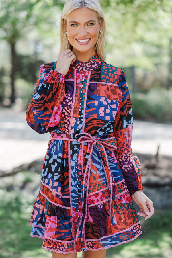 j marie pink dress J Marie: Love In The Air Pink Leopard Dress Shop the Mint