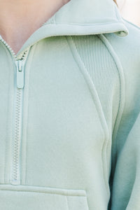 Girls: Always Direct Sage Green Pullover