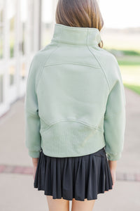 Girls: Always Direct Sage Green Pullover