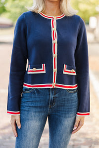 Sail Away With Me Navy Blue Cardigan