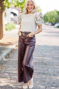 You've Got Time Taupe Leopard Blouse