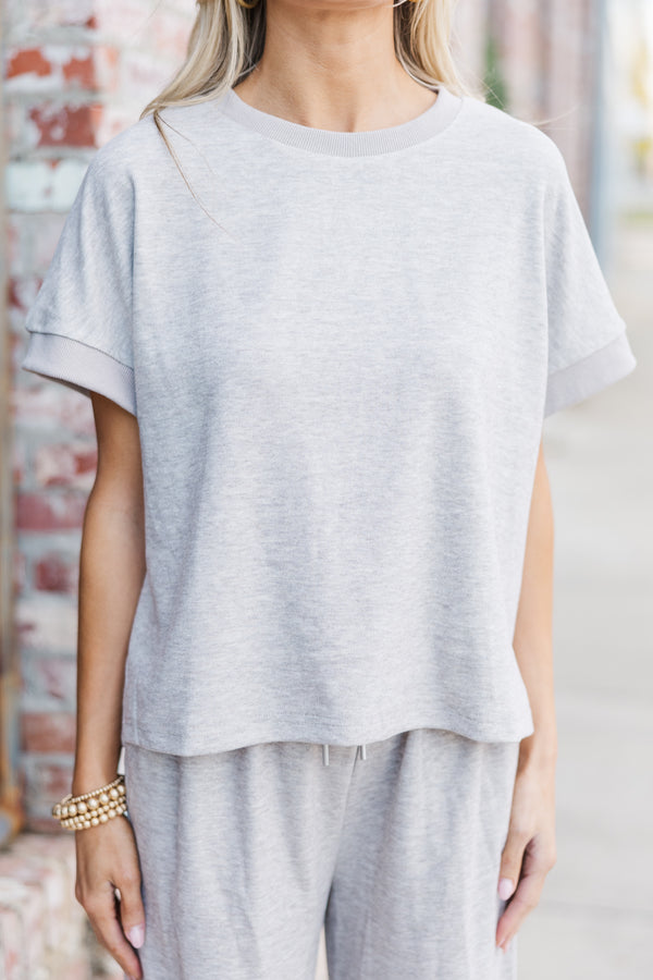 Carry On Taupe Knit Top