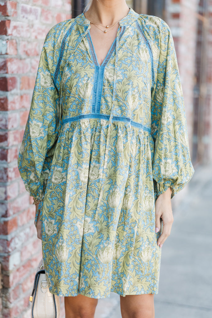 Show It Off Blue Floral Babydoll Dress – Shop the Mint
