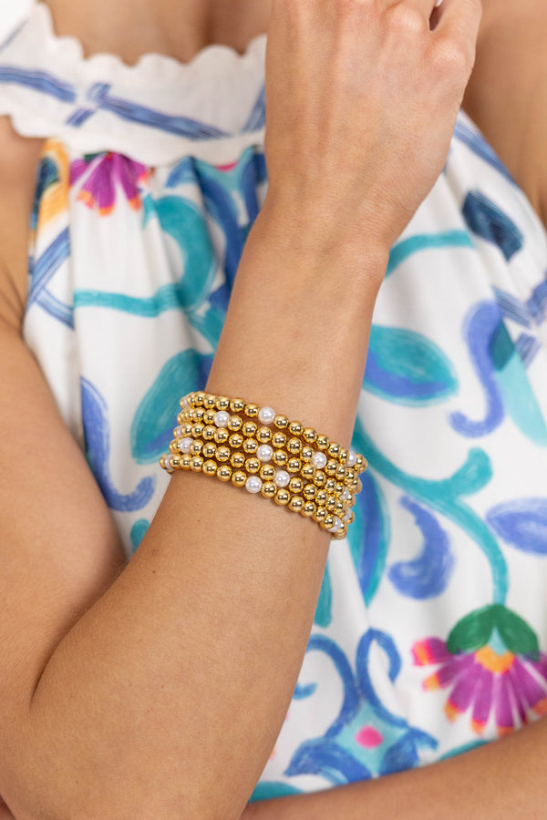 Believe In You Gold & Pearl Bracelet Set