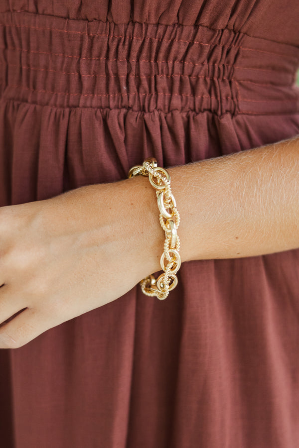 All The Charm Gold Chain Bracelet