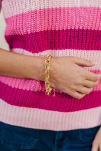All The Charm Gold Chain Bracelet