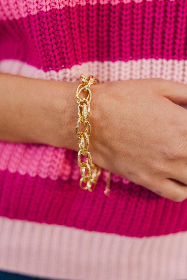 All The Charm Gold Chain Bracelet