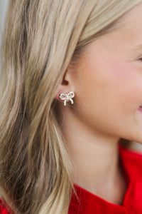 Girls: Second Nature Gold Bow Stud Earrings
