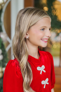 Girls: Second Nature Gold Bow Stud Earrings