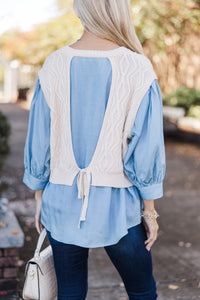 It All Goes By Ecru White Layered Blouse