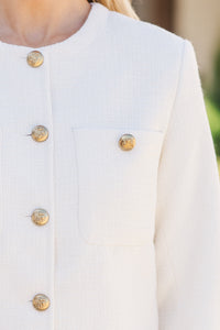 On The Edge Cream Tweed Jacket