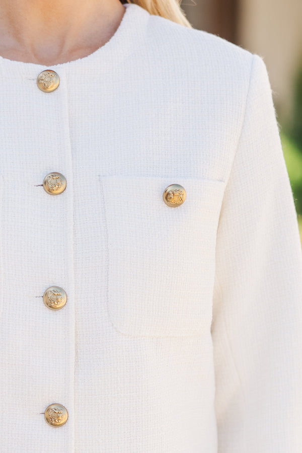 On The Edge Cream Tweed Jacket