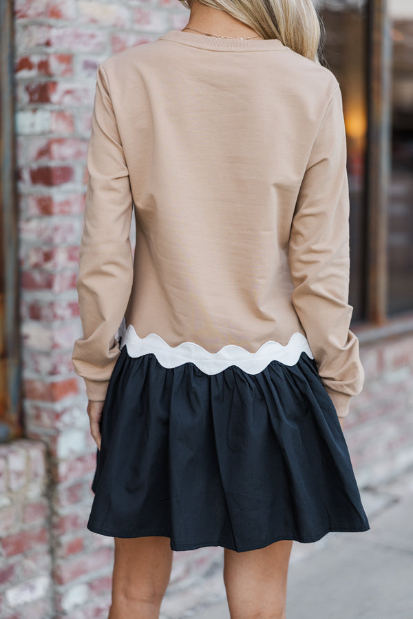 Just Live Tan & Black Colorblock Dress Shop the Mint Just Live Tan & Black Colorblock Dress Shop the Mint