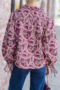 Get Familiar Brown Floral Blouse