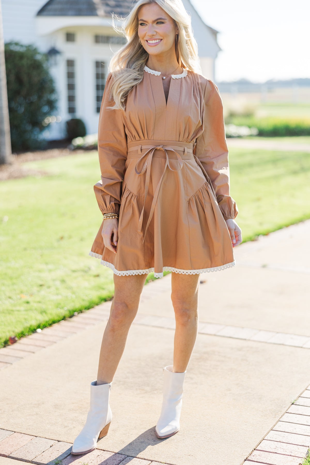 Just What You See Mocha Brown Crochet Dress Shop the Mint