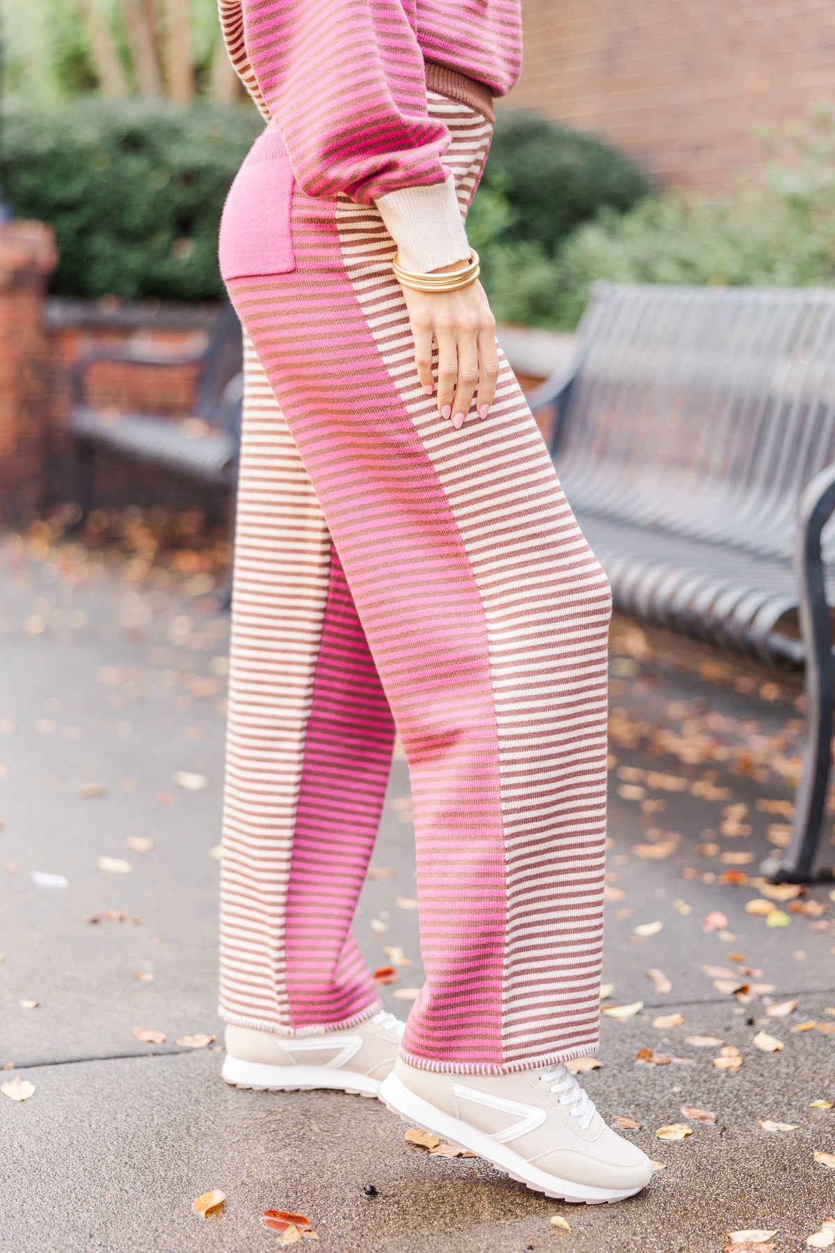Let's Stay In Berry Striped Pants – Shop the Mint