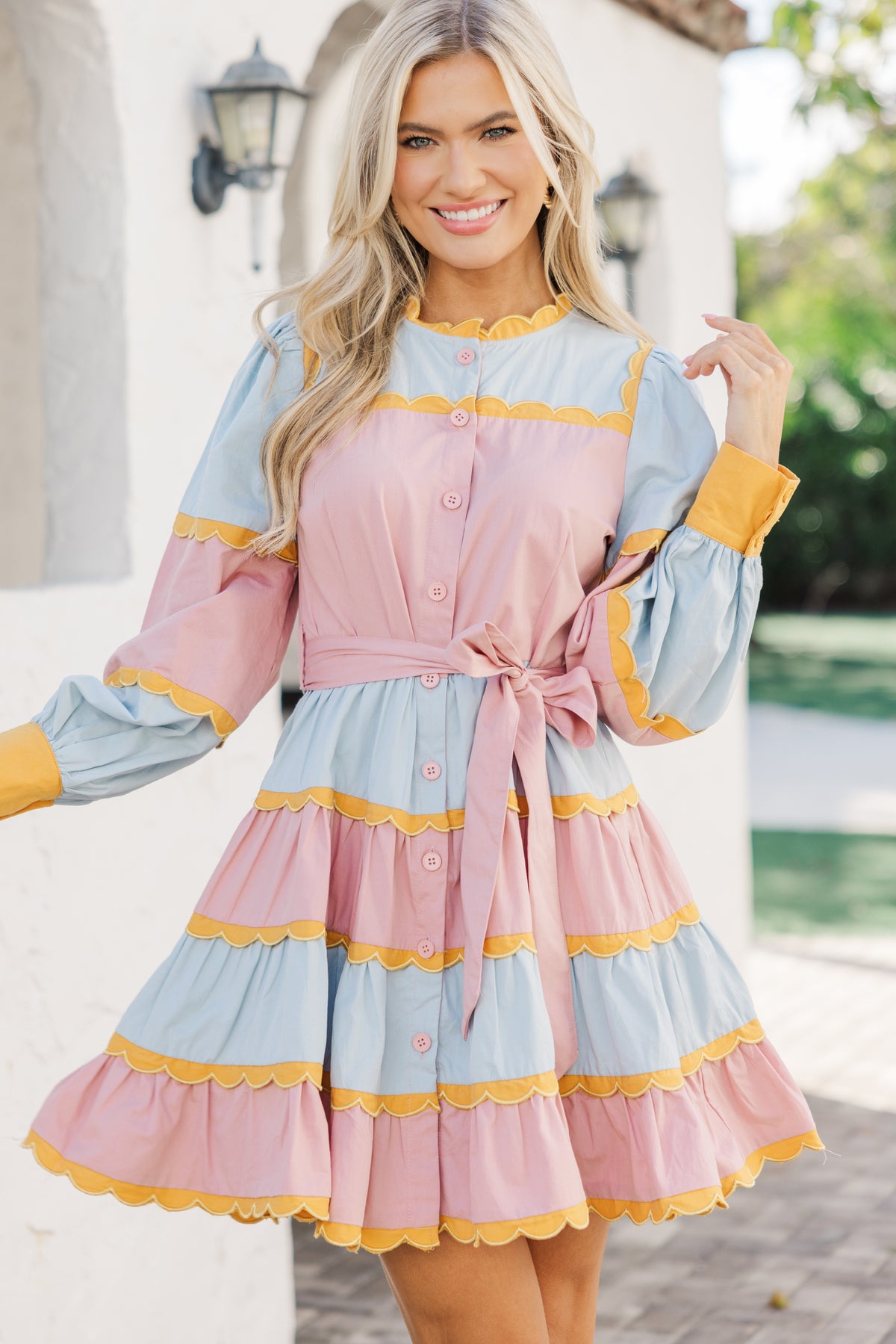 Love You More Pink Multi Ruffled Dress – Shop the Mint