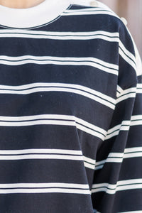 Stay Consistent Black Striped Top