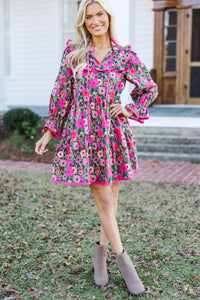 It's All Here Pink Floral Dress