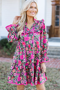 It's All Here Pink Floral Dress