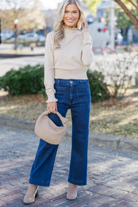 Back To You Oatmeal Ruffled Sweater