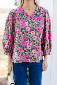 The Right Way Pink Floral Blouse